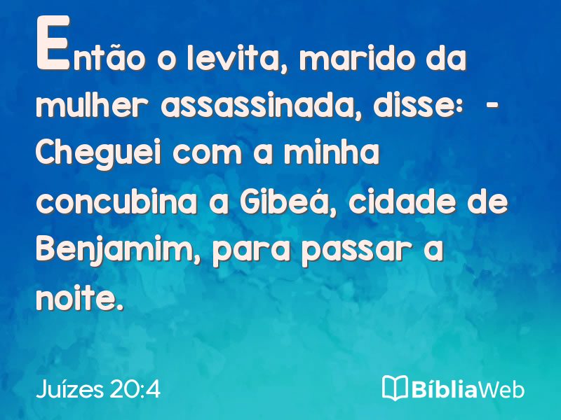 Juízes 20:4 em imagem para compartilhar