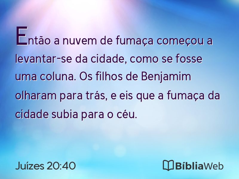 Juízes 20:40 em imagem para compartilhar