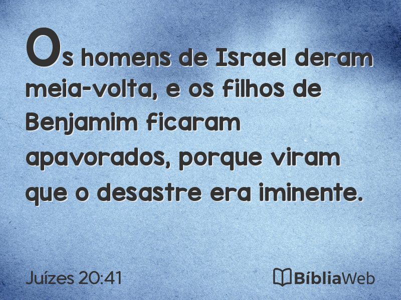 Juízes 20:41 em imagem para compartilhar