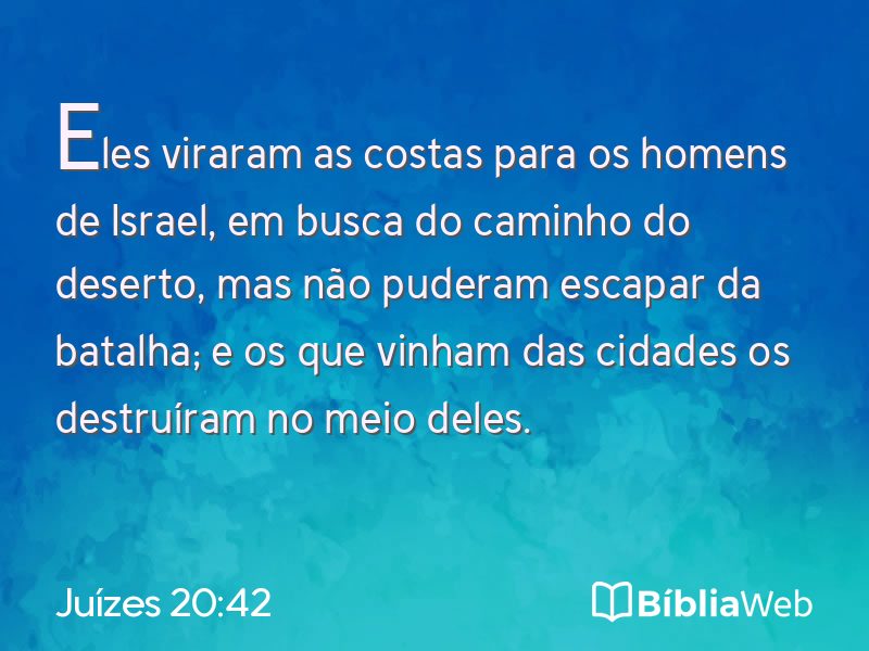 Juízes 20:42 em imagem para compartilhar