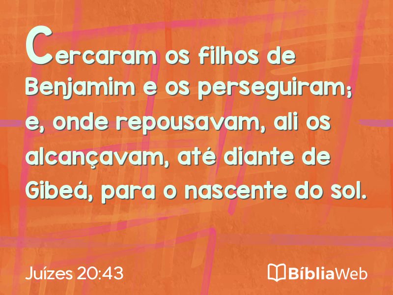 Juízes 20:43 em imagem para compartilhar