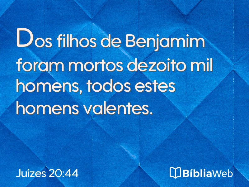 Juízes 20:44 em imagem para compartilhar