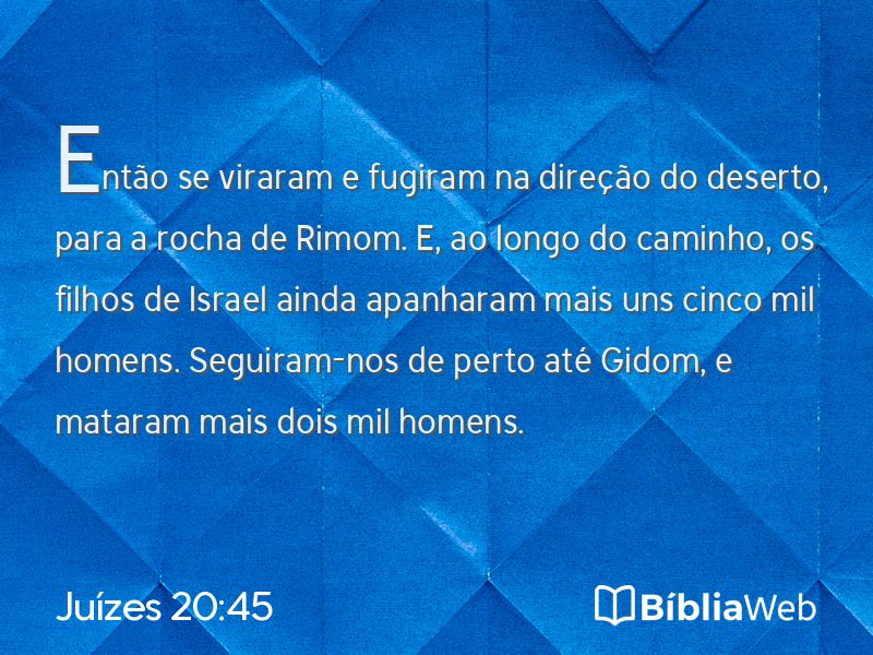 Juízes 20:45 em imagem para compartilhar