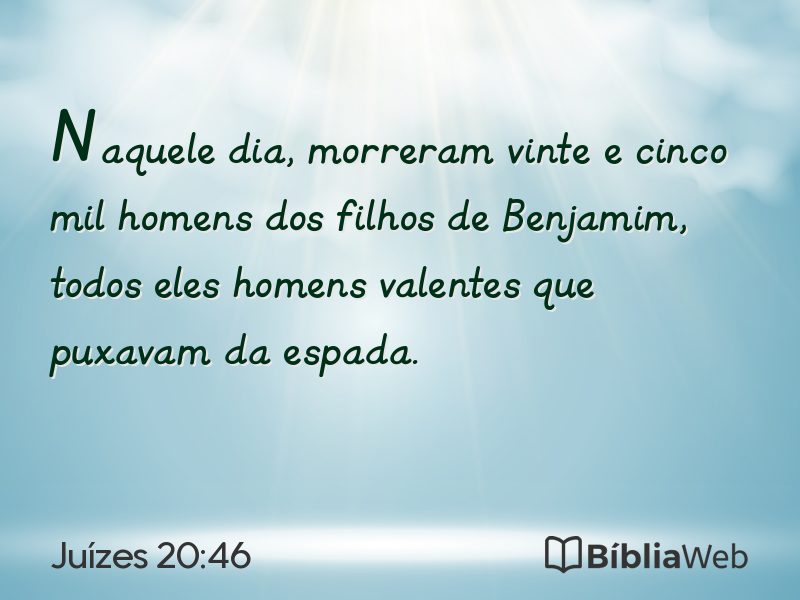 Juízes 20:46 em imagem para compartilhar