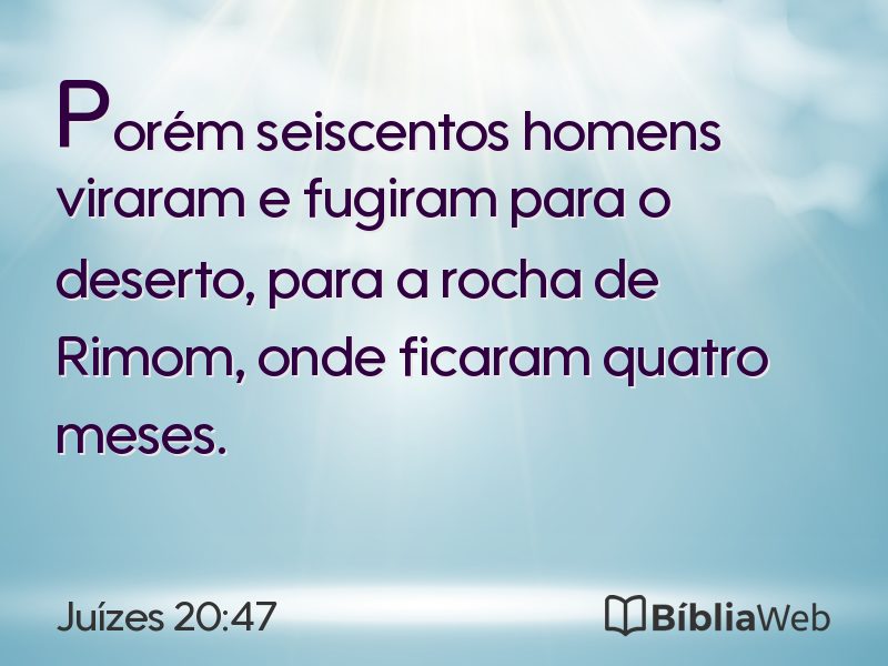 Juízes 20:47 em imagem para compartilhar