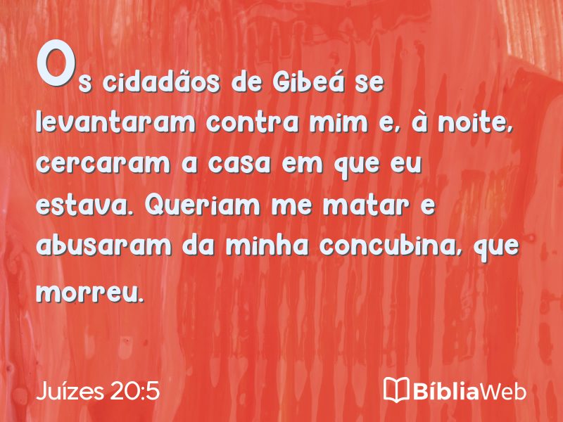 Juízes 20:5 em imagem para compartilhar