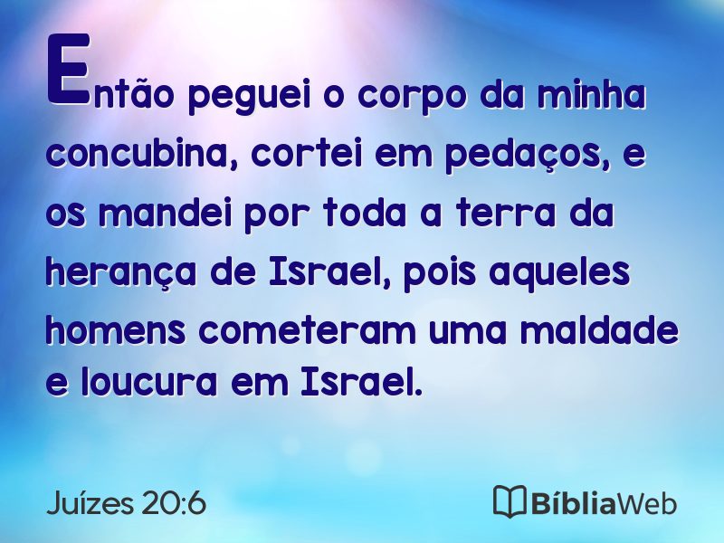 Juízes 20:6 em imagem para compartilhar