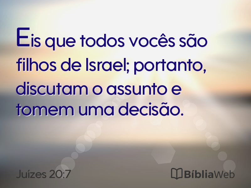 Juízes 20:7 em imagem para compartilhar