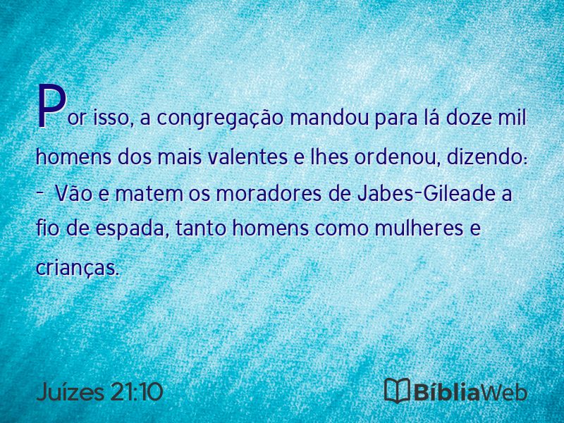Juízes 21:10 em imagem para compartilhar