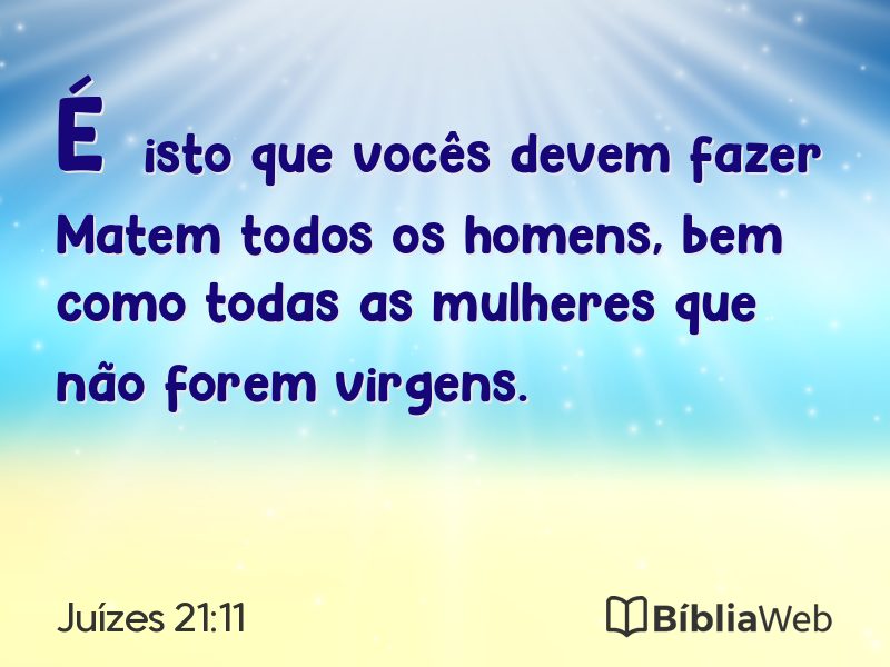 Juízes 21:11 em imagem para compartilhar