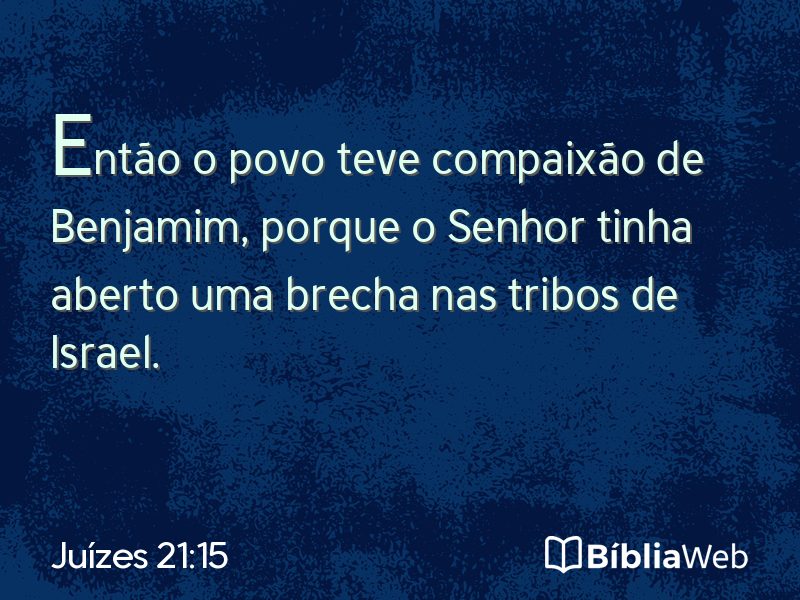 Juízes 21:15 em imagem para compartilhar