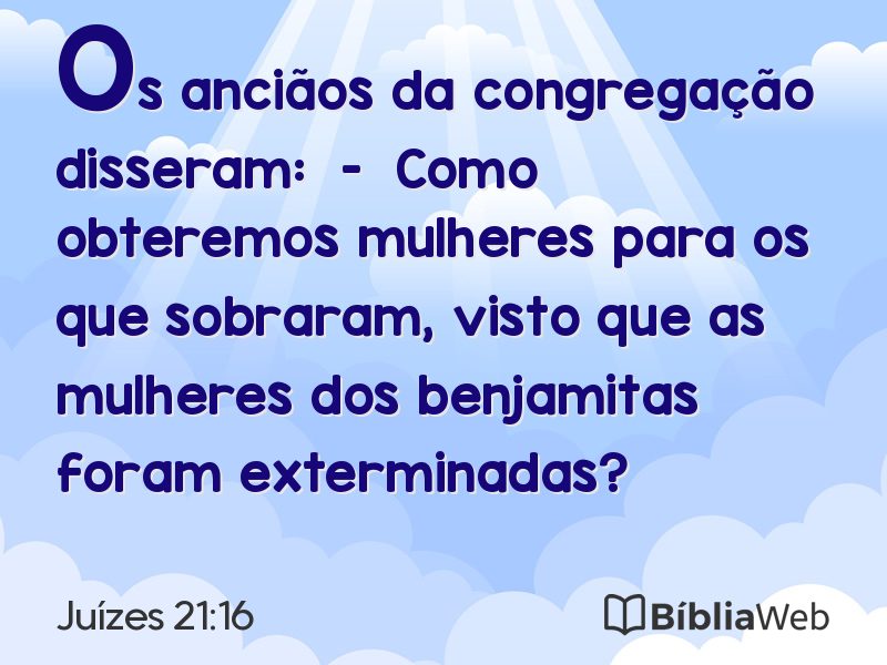 Juízes 21:16 em imagem para compartilhar
