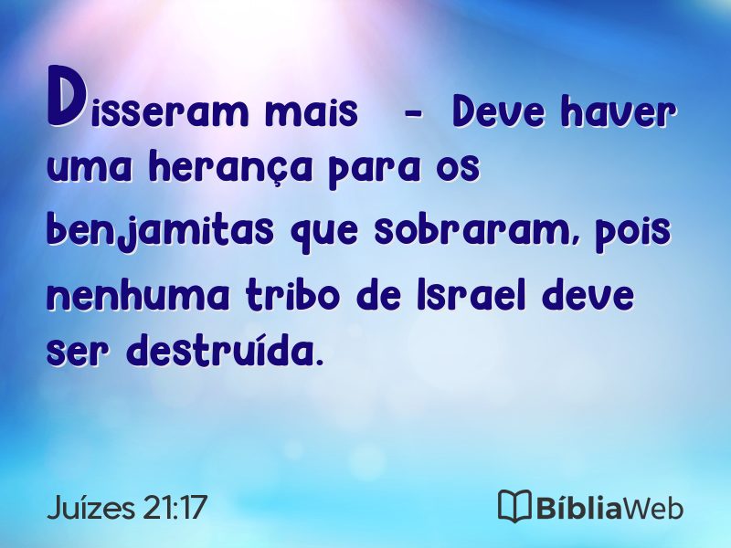 Juízes 21:17 em imagem para compartilhar