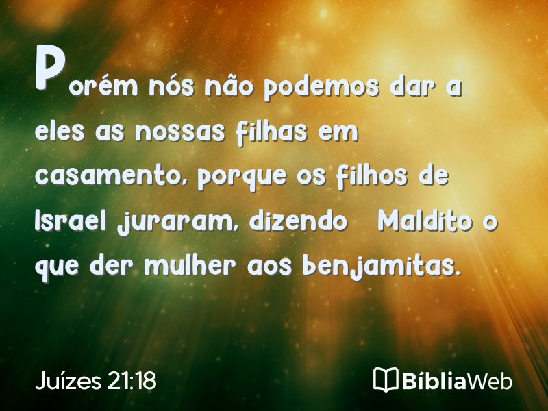 Juízes 21:18 em imagem para compartilhar