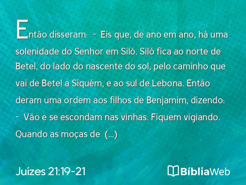 Juízes 21:19-21 em imagem para compartilhar
