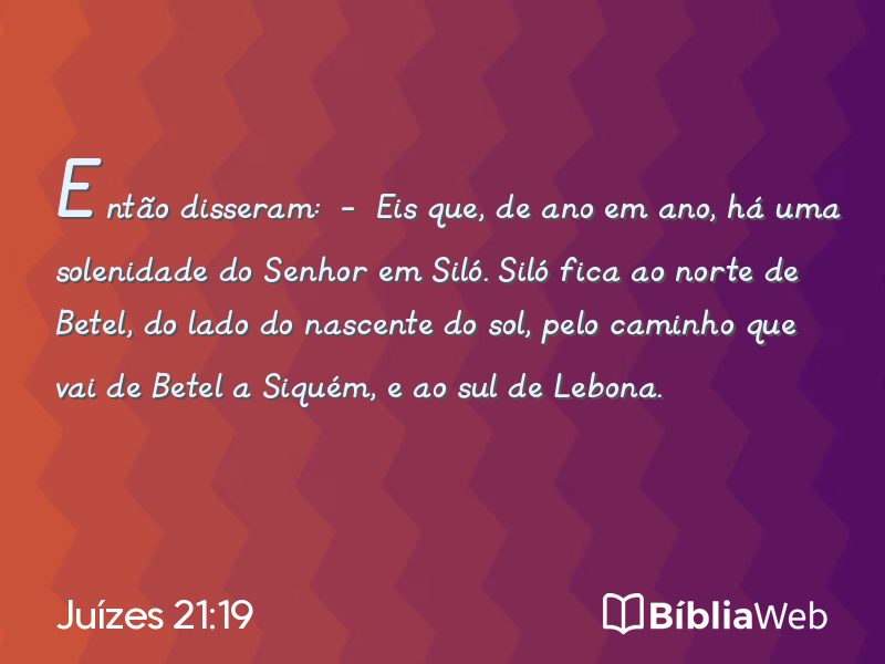 Juízes 21:19 em imagem para compartilhar