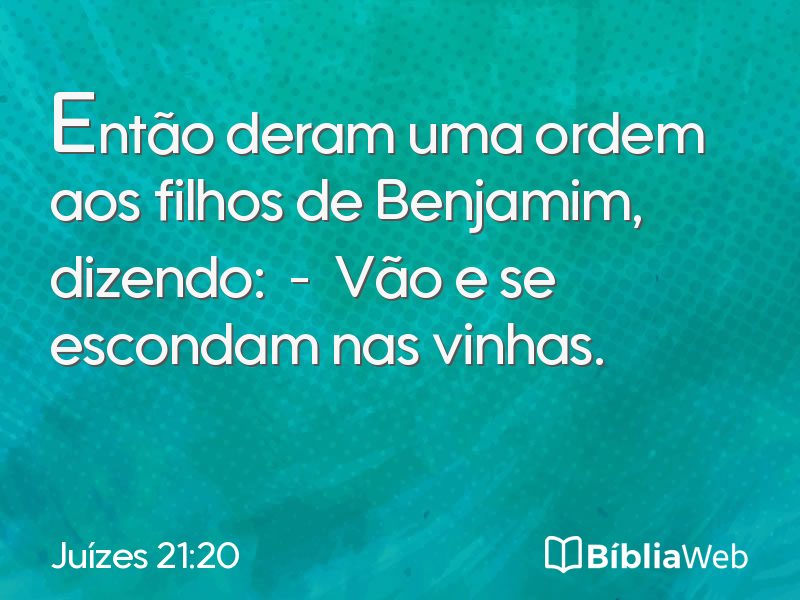 Juízes 21:20 em imagem para compartilhar