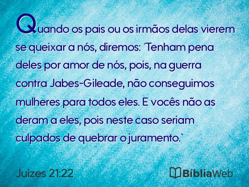 Juízes 21:22 em imagem para compartilhar