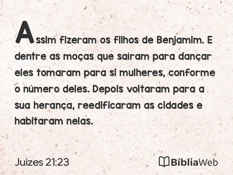 Juízes 21:23 em imagem para compartilhar