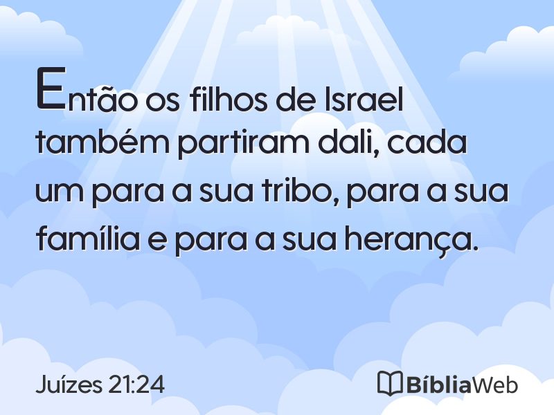 Juízes 21:24 em imagem para compartilhar