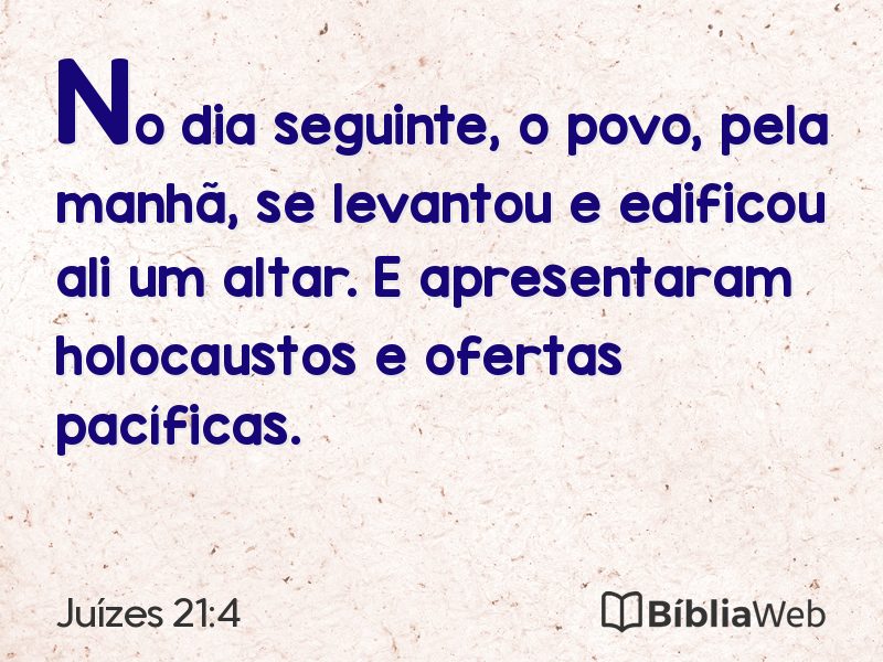 Juízes 21:4 em imagem para compartilhar