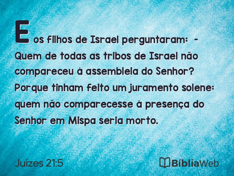 Juízes 21:5 em imagem para compartilhar