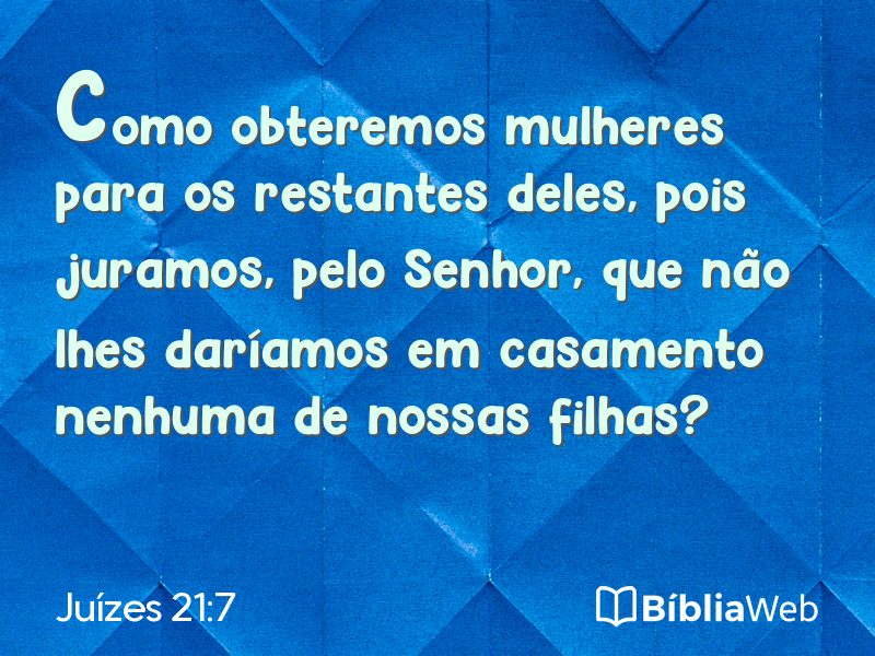 Juízes 21:7 em imagem para compartilhar
