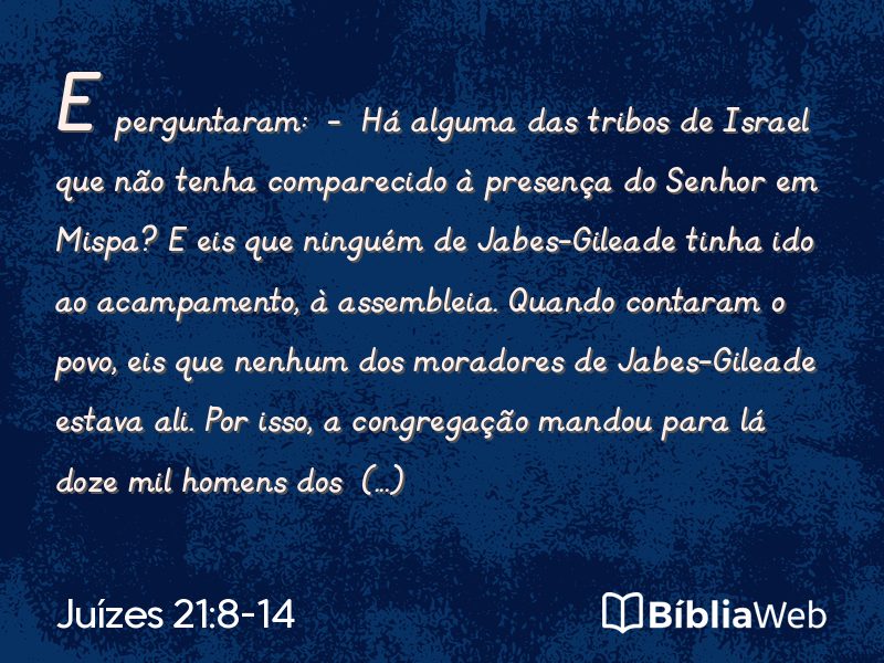 Juízes 21:8-14 em imagem para compartilhar