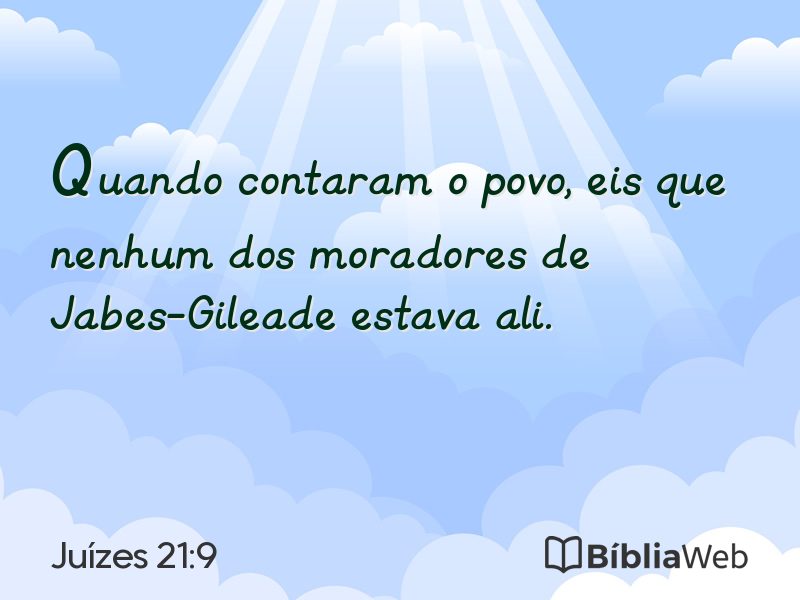 Juízes 21:9 em imagem para compartilhar