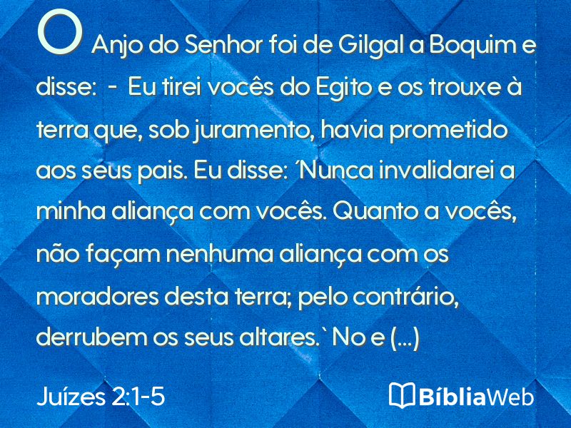 Juízes 2:1-5 em imagem para compartilhar