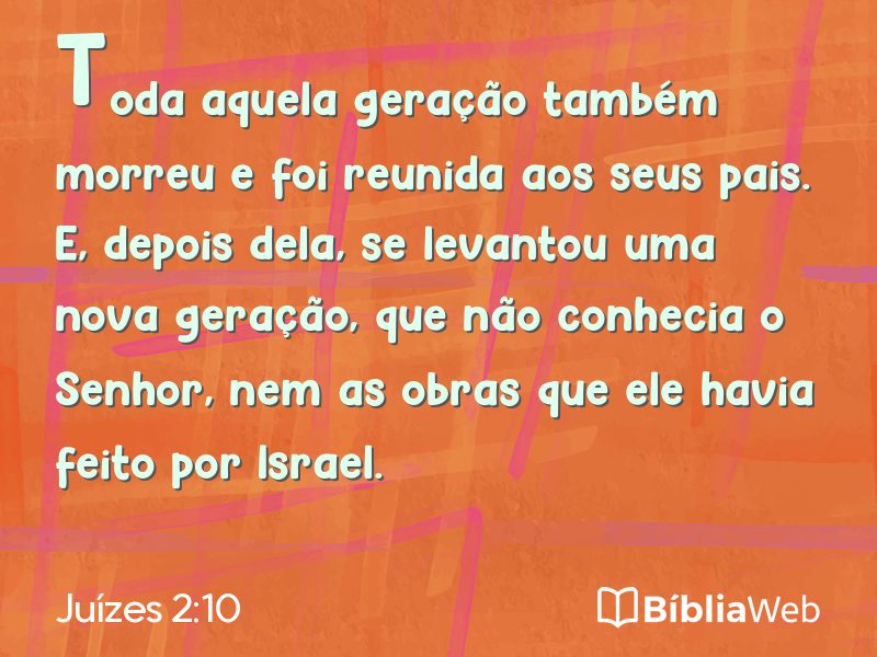 Juízes 2:10 em imagem para compartilhar