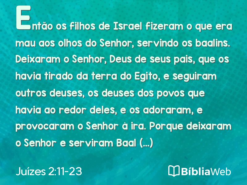 Juízes 2:11-23 em imagem para compartilhar
