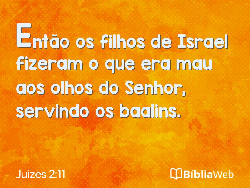 Juízes 2:11 em imagem para compartilhar