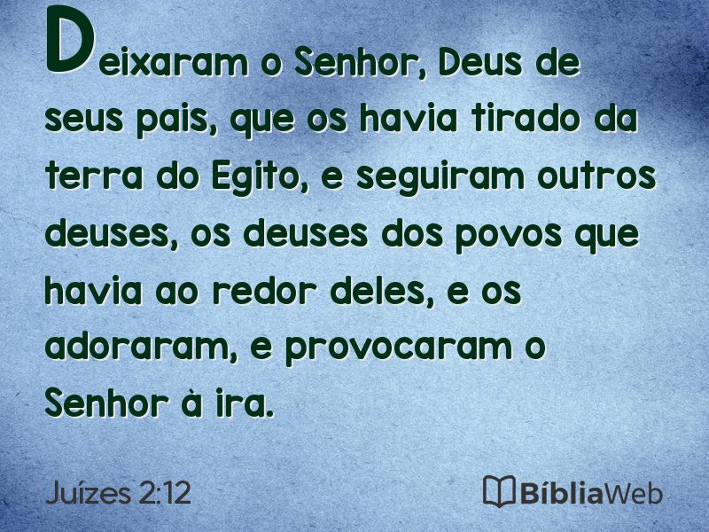 Juízes 2:12 em imagem para compartilhar