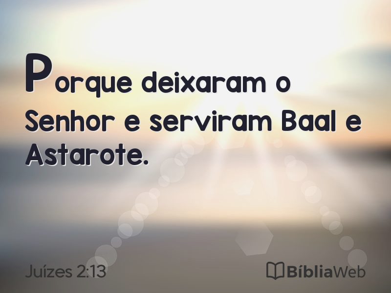 Juízes 2:13 em imagem para compartilhar