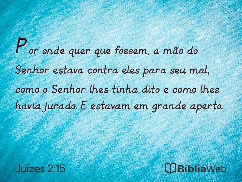 Juízes 2:15 em imagem para compartilhar