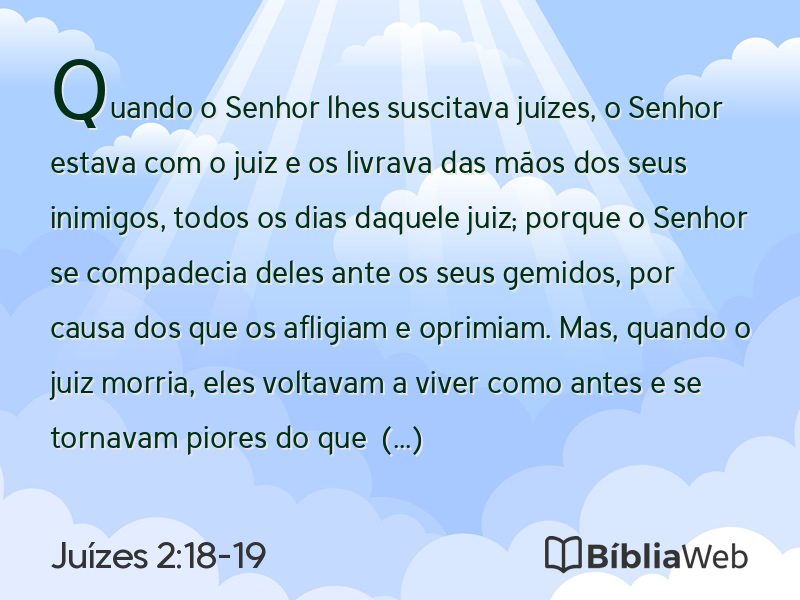 Juízes 2:18-19 em imagem para compartilhar