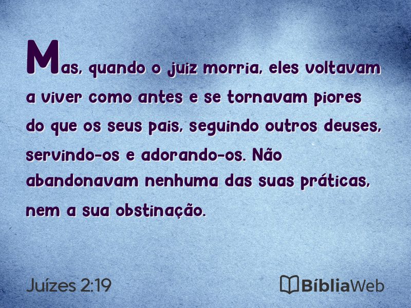 Juízes 2:19 em imagem para compartilhar