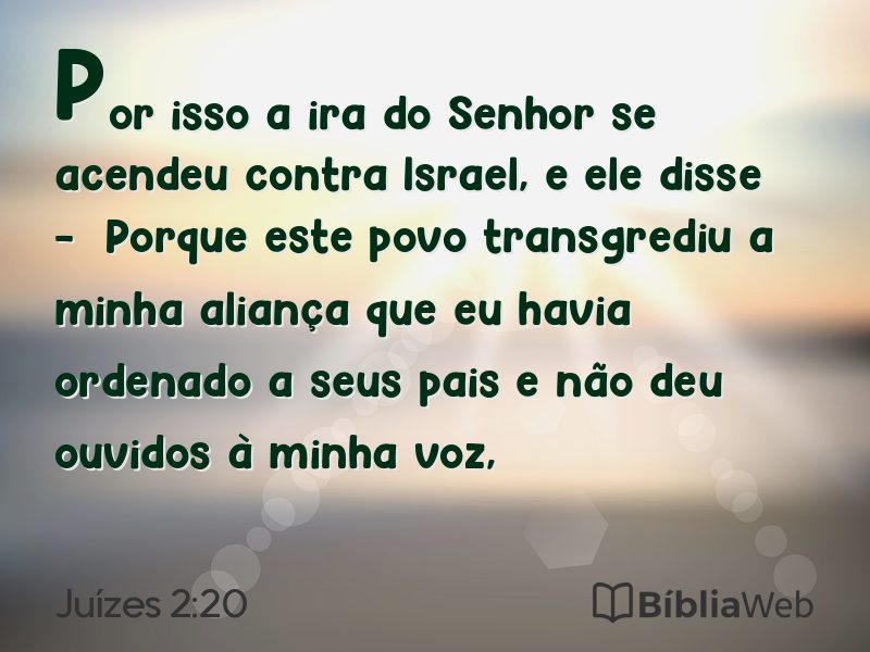 Juízes 2:20 em imagem para compartilhar