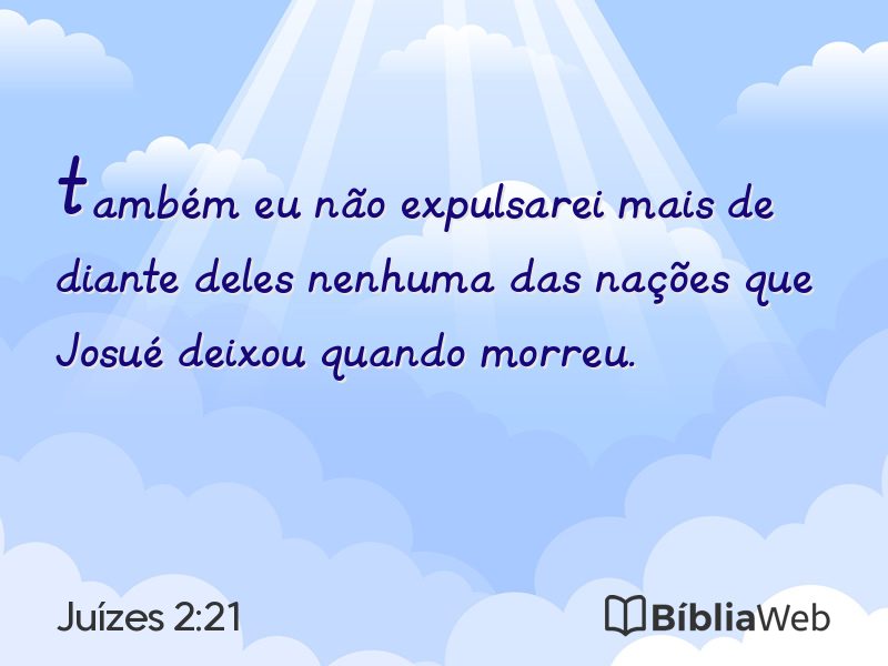 Juízes 2:21 em imagem para compartilhar