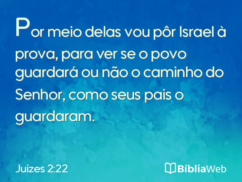 Juízes 2:22 em imagem para compartilhar