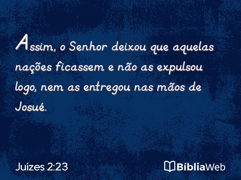 Juízes 2:23 em imagem para compartilhar