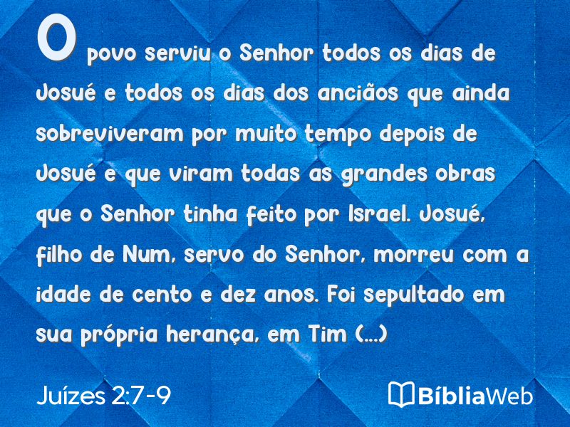 Juízes 2:7-9 em imagem para compartilhar