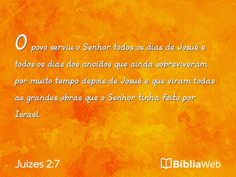 Juízes 2:7 em imagem para compartilhar