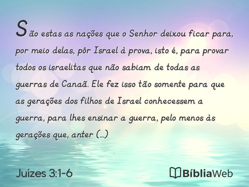 Juízes 3:1-6 em imagem para compartilhar