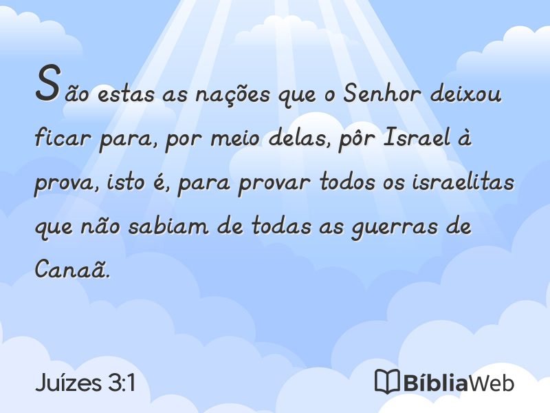 Juízes 3:1 em imagem para compartilhar