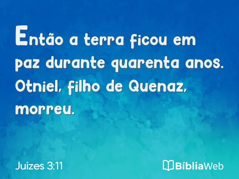 Juízes 3:11 em imagem para compartilhar