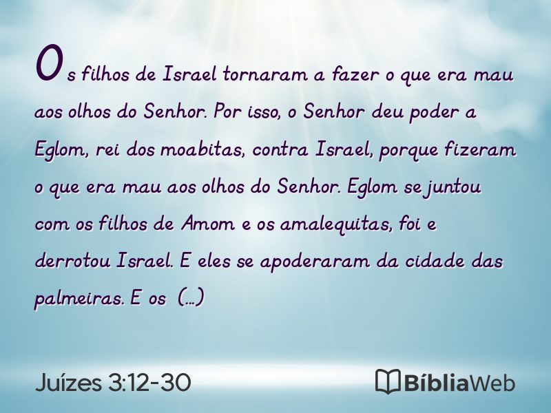 Juízes 3:12-30 em imagem para compartilhar