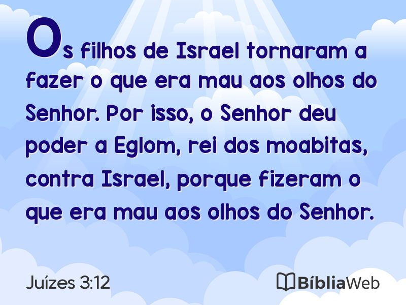 Juízes 3:12 em imagem para compartilhar