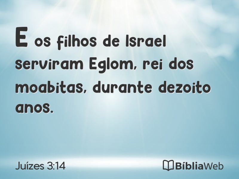 Juízes 3:14 em imagem para compartilhar